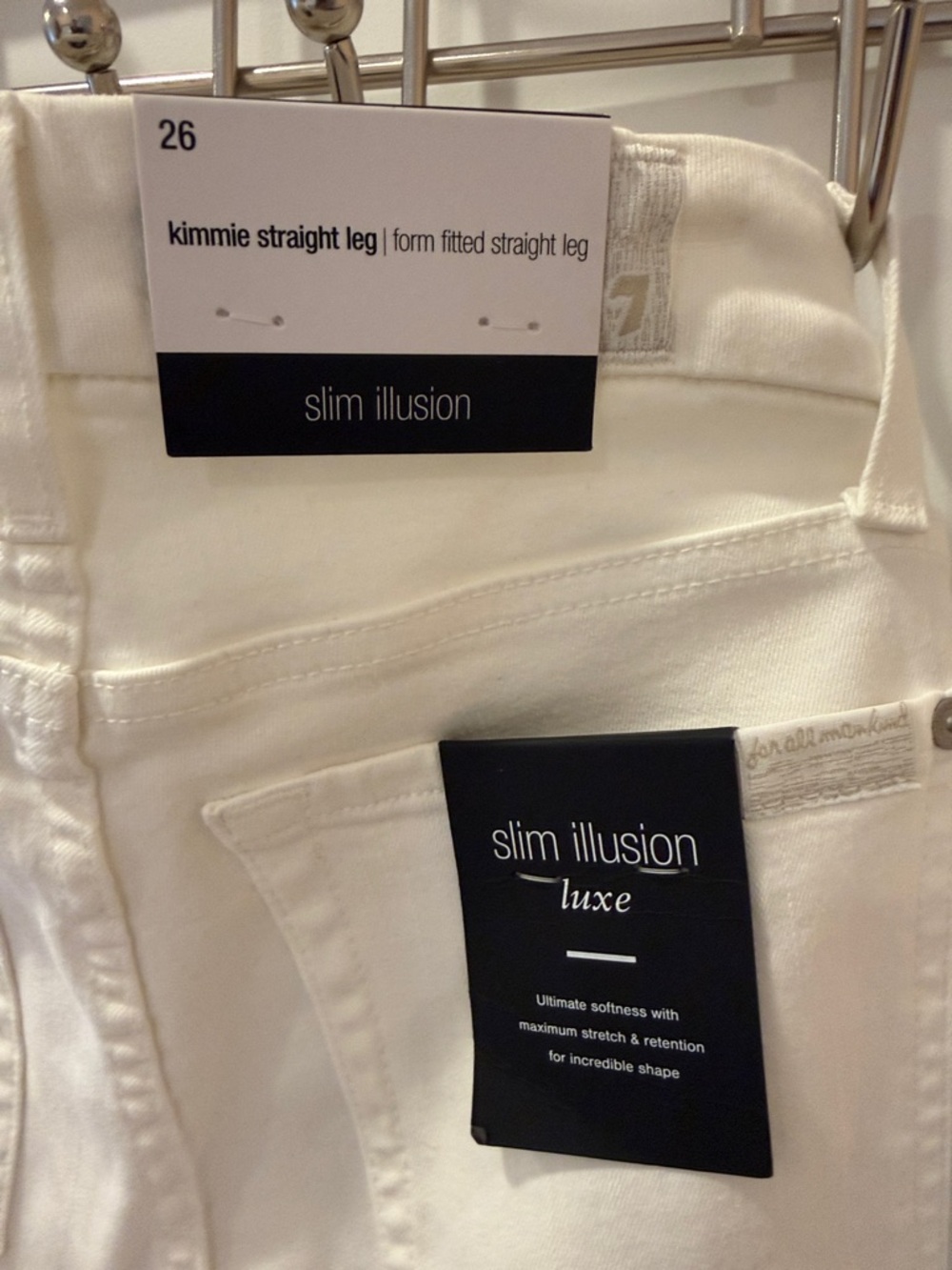 7 for all mankind White Straight-Leg Jeans - Picture 5 of 5